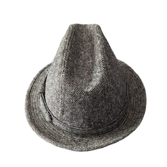 Dorfman Pacific  wool fedora hat men's black and white - Picture 6 of 8